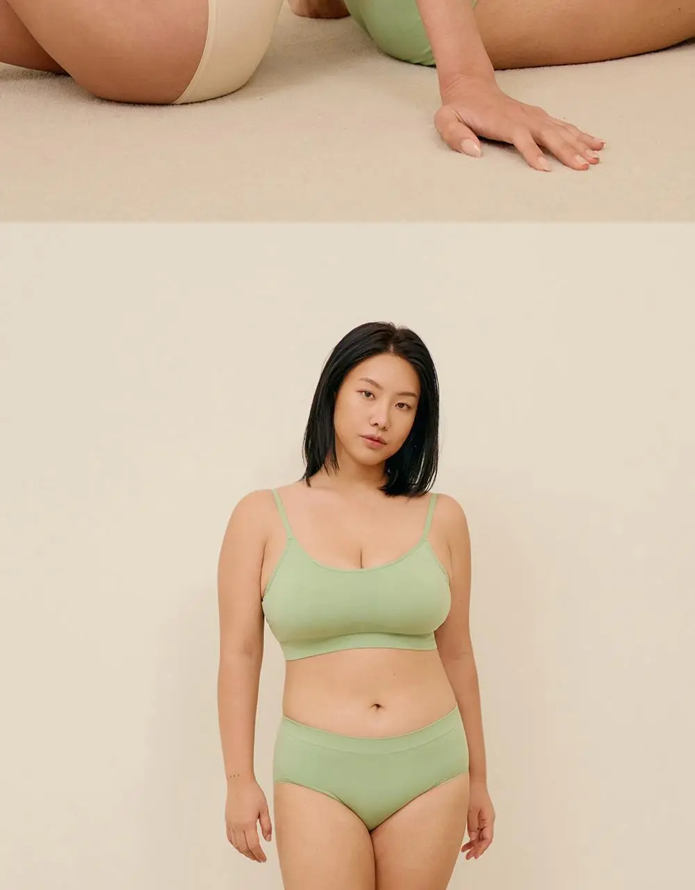[류혜영 PICK] 마른파이브 쉬어 브라 원핏 홀가먼트 브라렛 & 팬티 세트 (브라렛+삼각팬티/드로즈) 상세페이지 69